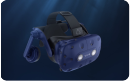 Putting on the VIVE Pro headset