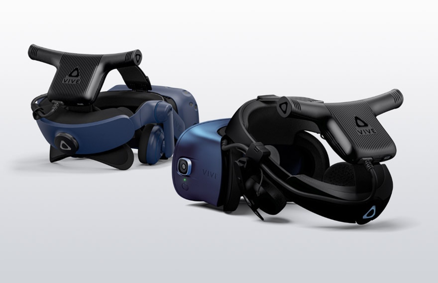 Two VIVE headsets with wireless adapters
