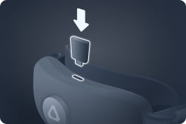 Connect the dongle to the USB port on the battery cradle.