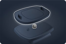 For object tracking, fasten each tracker base to a compatible mount, but don't attach the trackers yet.