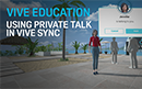 Using Private Talk in VIVE Sync