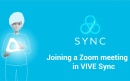 Einem Zoom Meeting in VIVE Sync beitreten